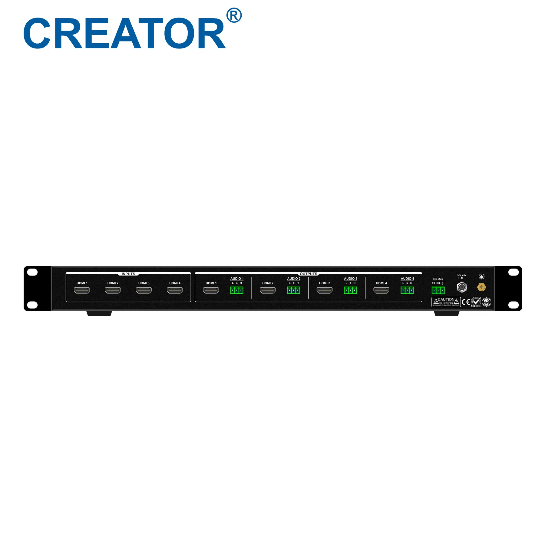 4K@60Hz HDMI 4X4 Matrix Switcher