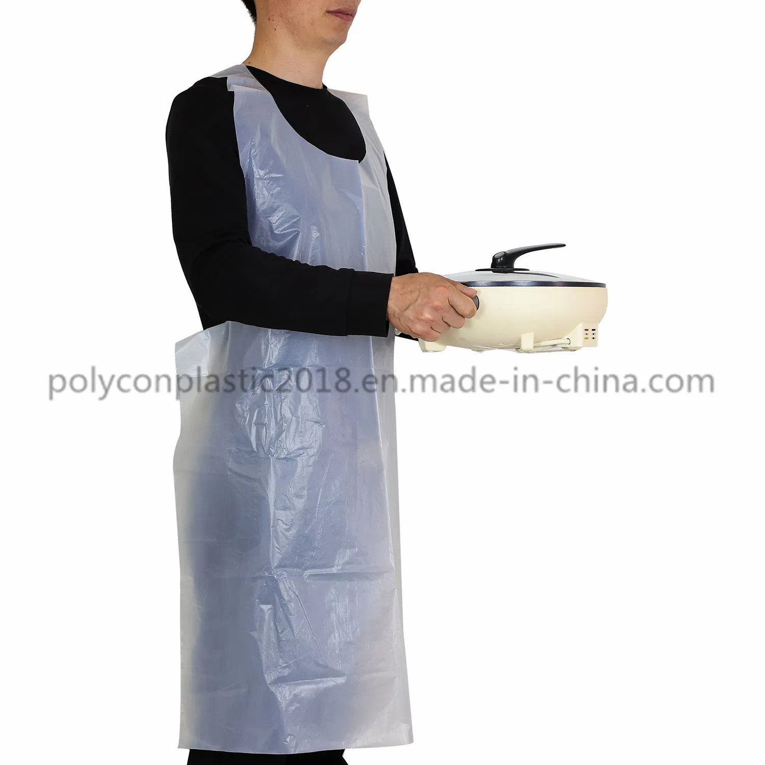 Clear Disposable Plastic PE Waterproof Restaurant Apron with Factory Price
