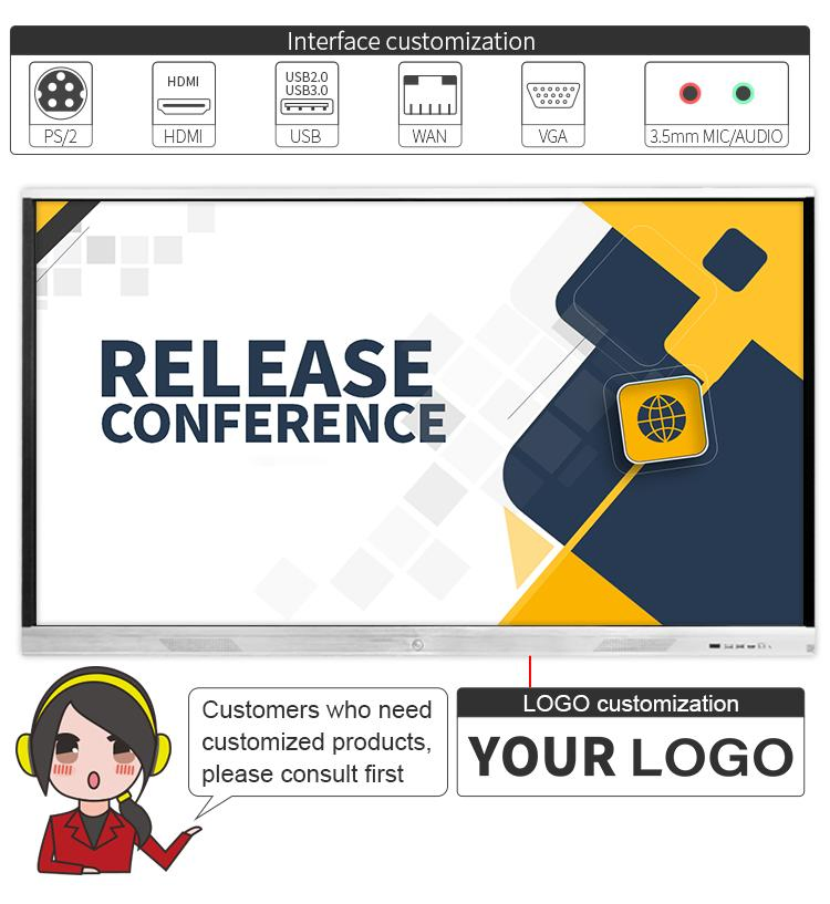 Dual Operation System X86 Android Pen or Finger Touch Infrared Iwb Interactive Digital Whiteboard