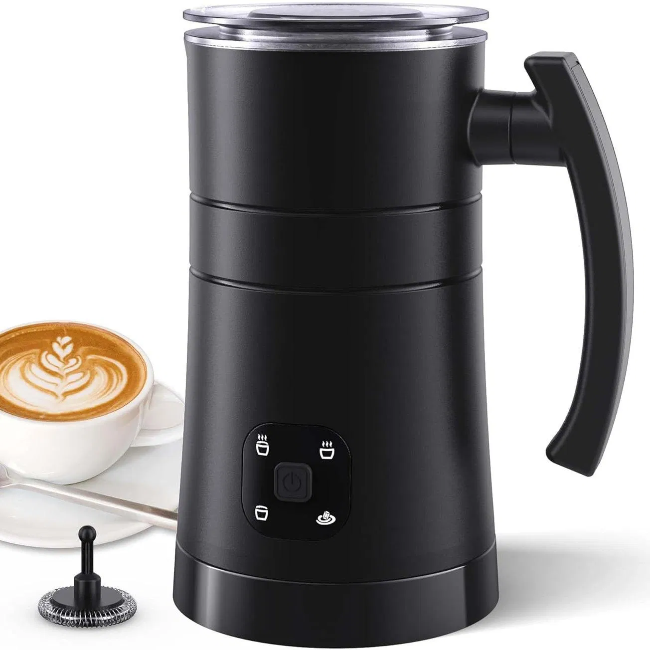 Save New Model Household Electric Automatic Milk Frother Features Hot & Cold Dual-Use, Effortlessly Creating Rich, Creamy Foam for Coffee, Tea and Desserts