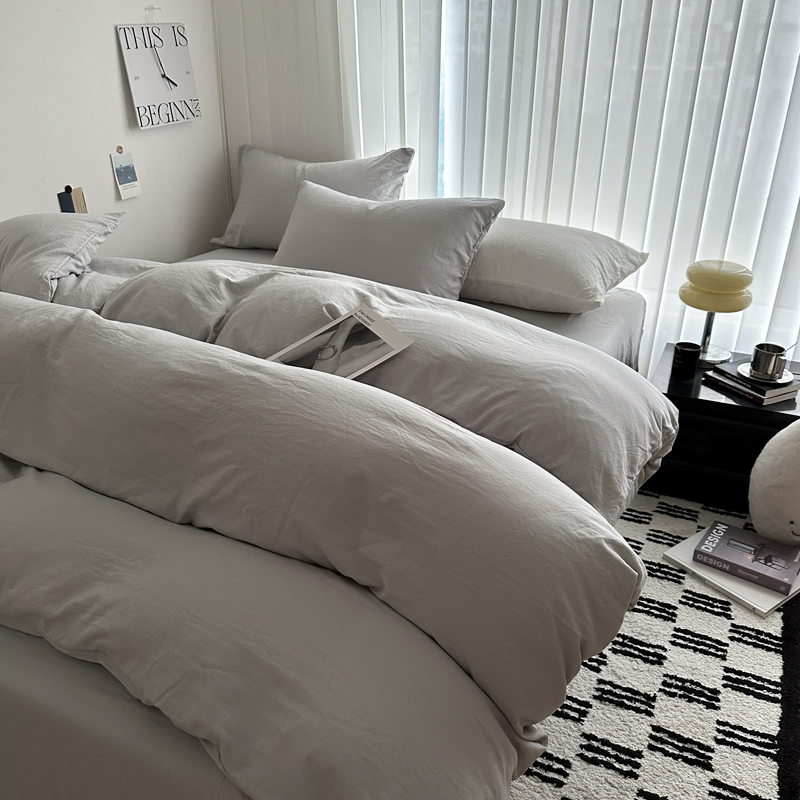 Washed Cotton Comforter Bed Sheet China Home Bedding Set