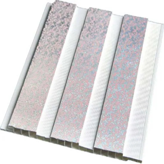 Three Silver Line Grooves of PVC Wall Panel Tile for Ceiling Design