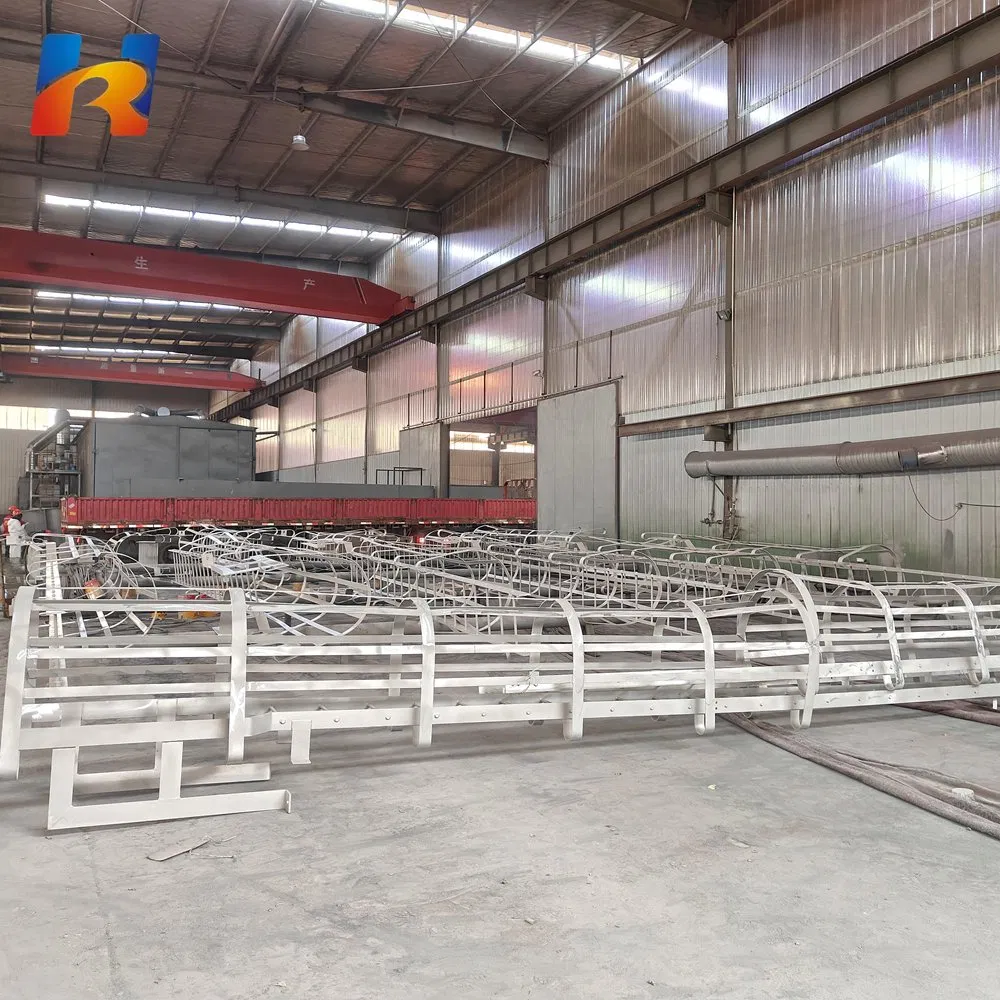 Industrial Outdoor Vertical Cage Ladders Aluminum Material Safety Cat Cage Step Ladder for Fire Escape Access