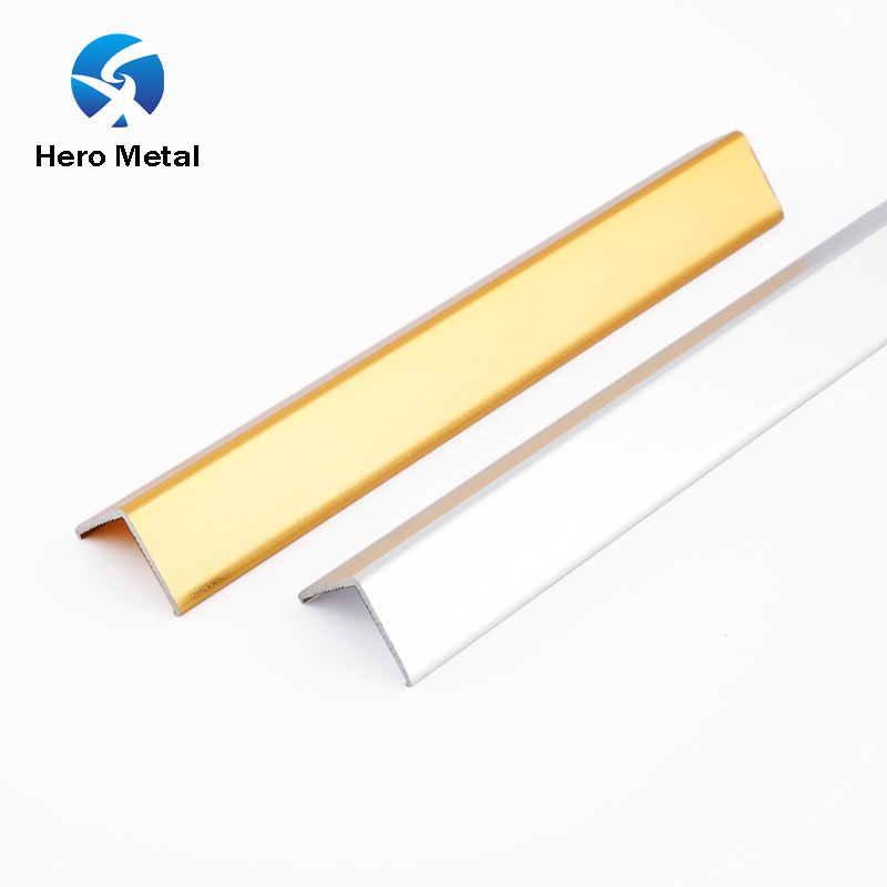 Customized Table Cover Cabinet Molding Shower Ceramic Banding Window Trim 2.7m Hero Metal 1.2mm Bevelled Edge Tiles L Shape Strip