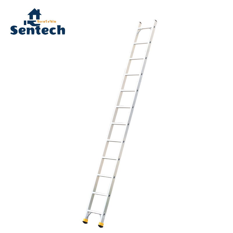 1.8m to 6m High Quality Aluminum Single Straight Ladder for Scaffolding Purpose