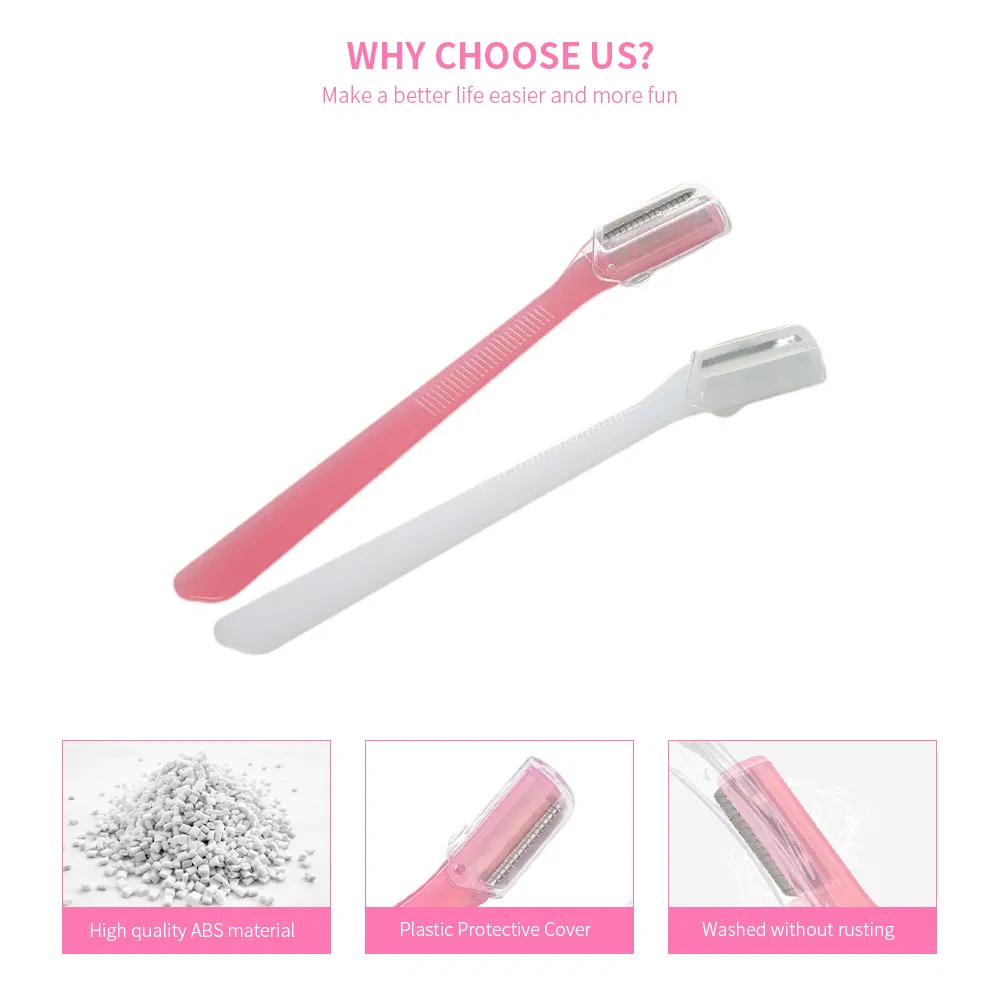 OEM Woman Facial Razor Device One Blade Eyebrow Trimmer Makeup Eyebrow Razor for Face