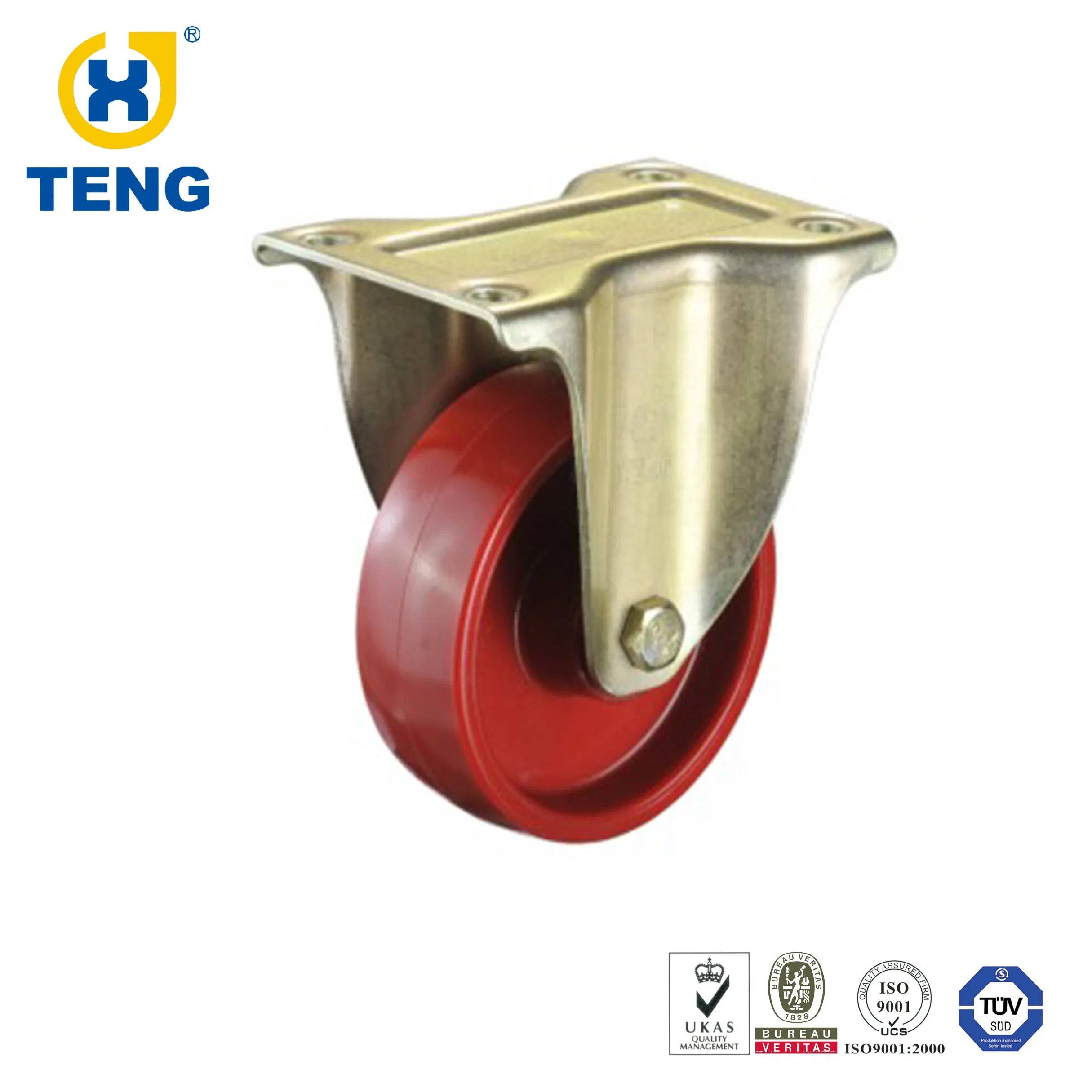 European Industrial 100mm Fixed Rigid PP Caster Wheels