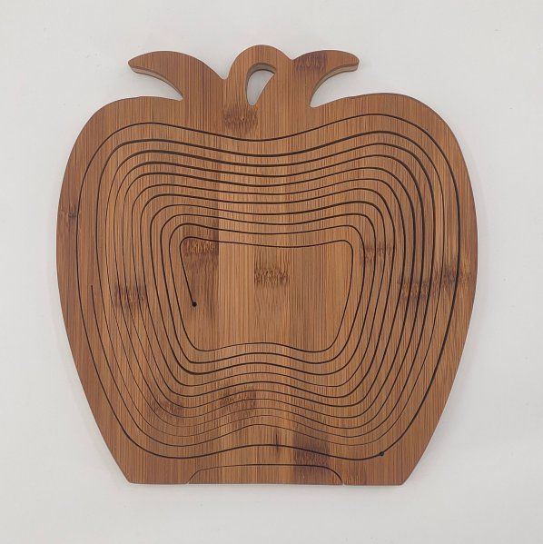 Bamboo Foldable Pineapple Shaped Veggie Holder Dried Tray Fruit Basket with Handle