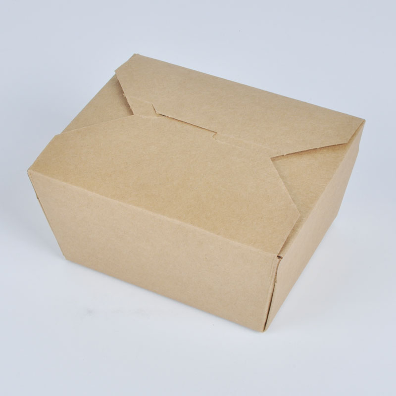 Disposable Food Grade Biodegradable Kraft Paper Lunch Box White Cardboard Takeaway Box
