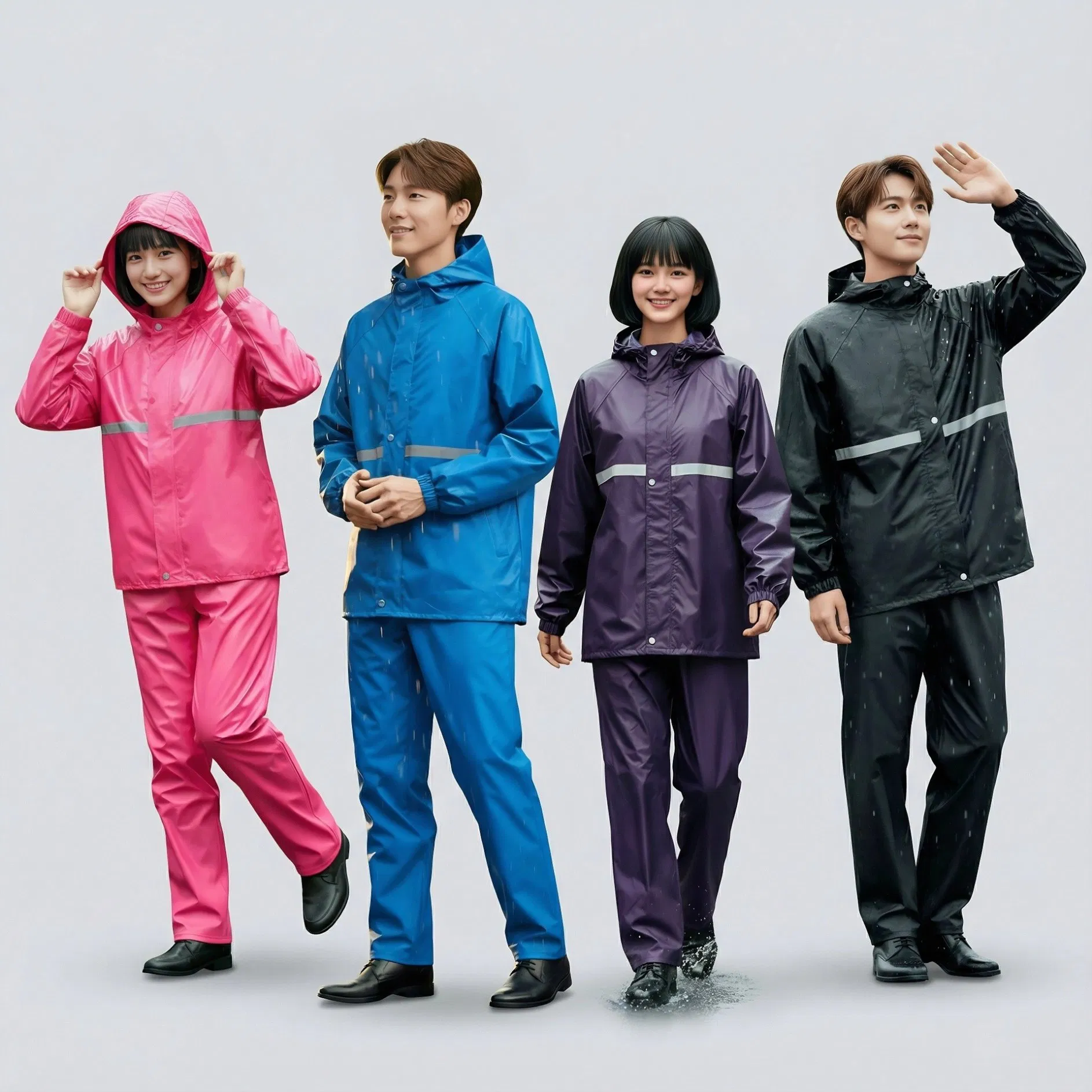Durable Rainsuit for Bad Weather with Premium Coated Fabric and Long Life