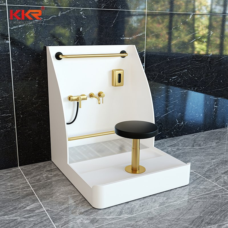 Modern Solid Surface Wudu Station for Large Mosques Islamic Ablution Equipment