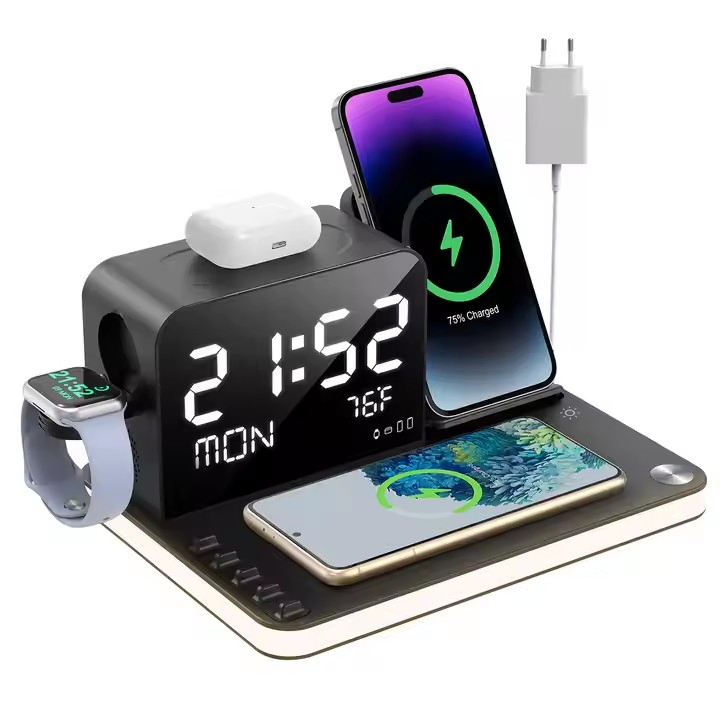 Беспроводная зарядная станция Bezosmax 010, 30W, 7 в 1