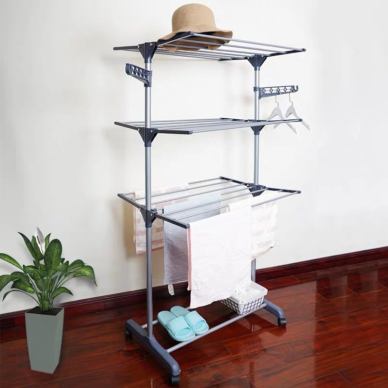 Household Storage Holders Bathroom Clothing Drying Rack
