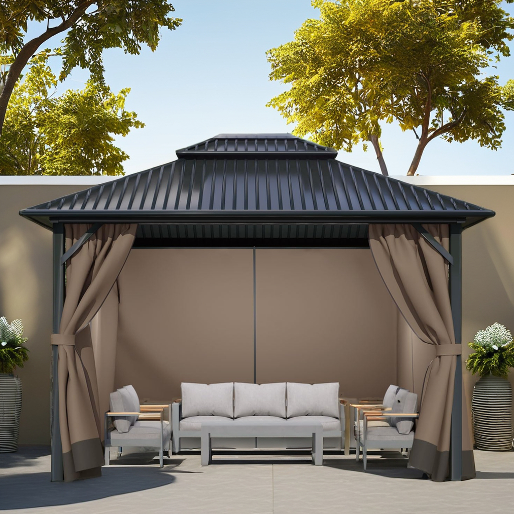 Козырек для беседки 3x3.6 м солнцезащитный водонепроницаемый
