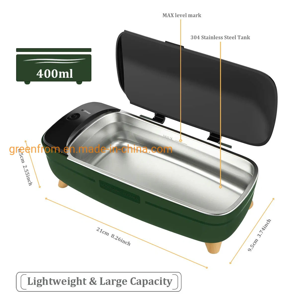 modern Design Digital Ultrasonic Jewelry Cleaner Machine for House Use Cleaning