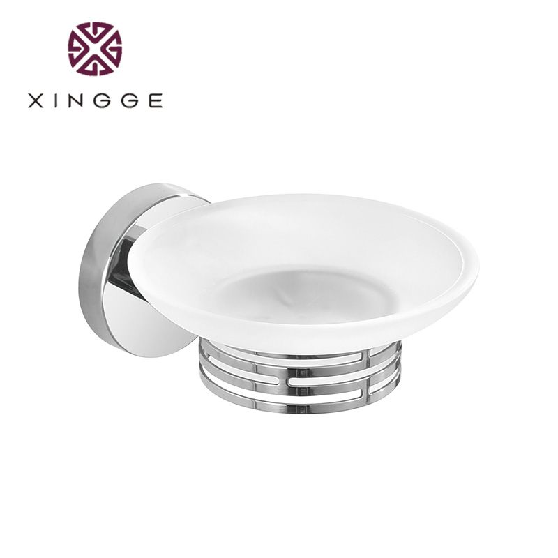 Made of China Bathroom Luxury Easy Install Wall Mounted Gold Stainless Steel Soap Dish Holder Bathroom Accessories Toothbrush Holder