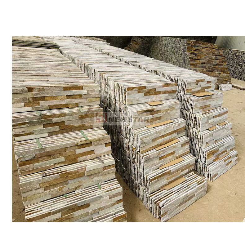 Tile Natural Slate Culture Stone Wall Cladding Decorative Slate Stone Veneer Sheet for Tall Building Outdoor Rusty Stone