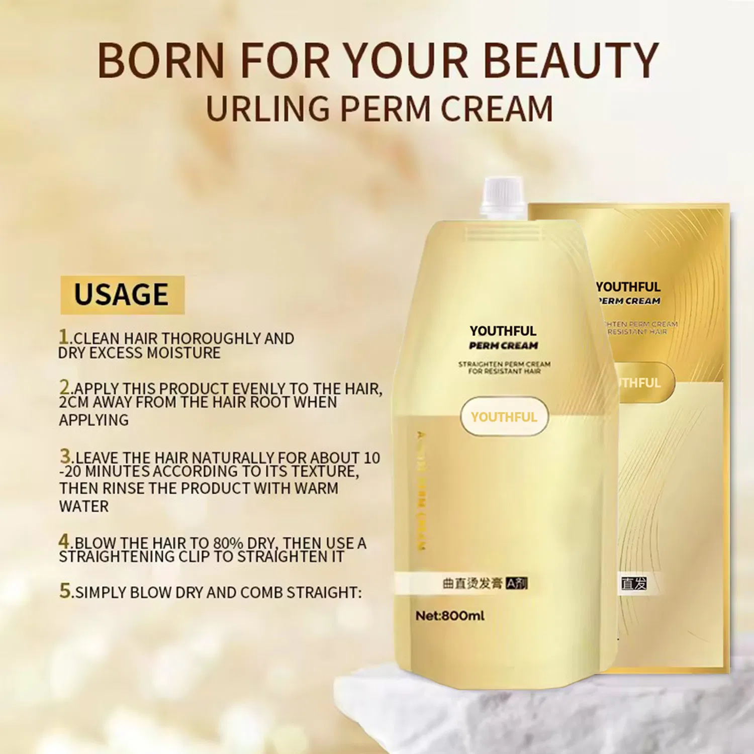 Popular New Product Collagen Soothing Hair Straightening Cream