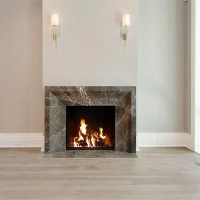 Newstar Stone Sample Style Fireplace Natural Stone Marble Fireplace Stone Mantel Indoor Decoration Marble Fireplace