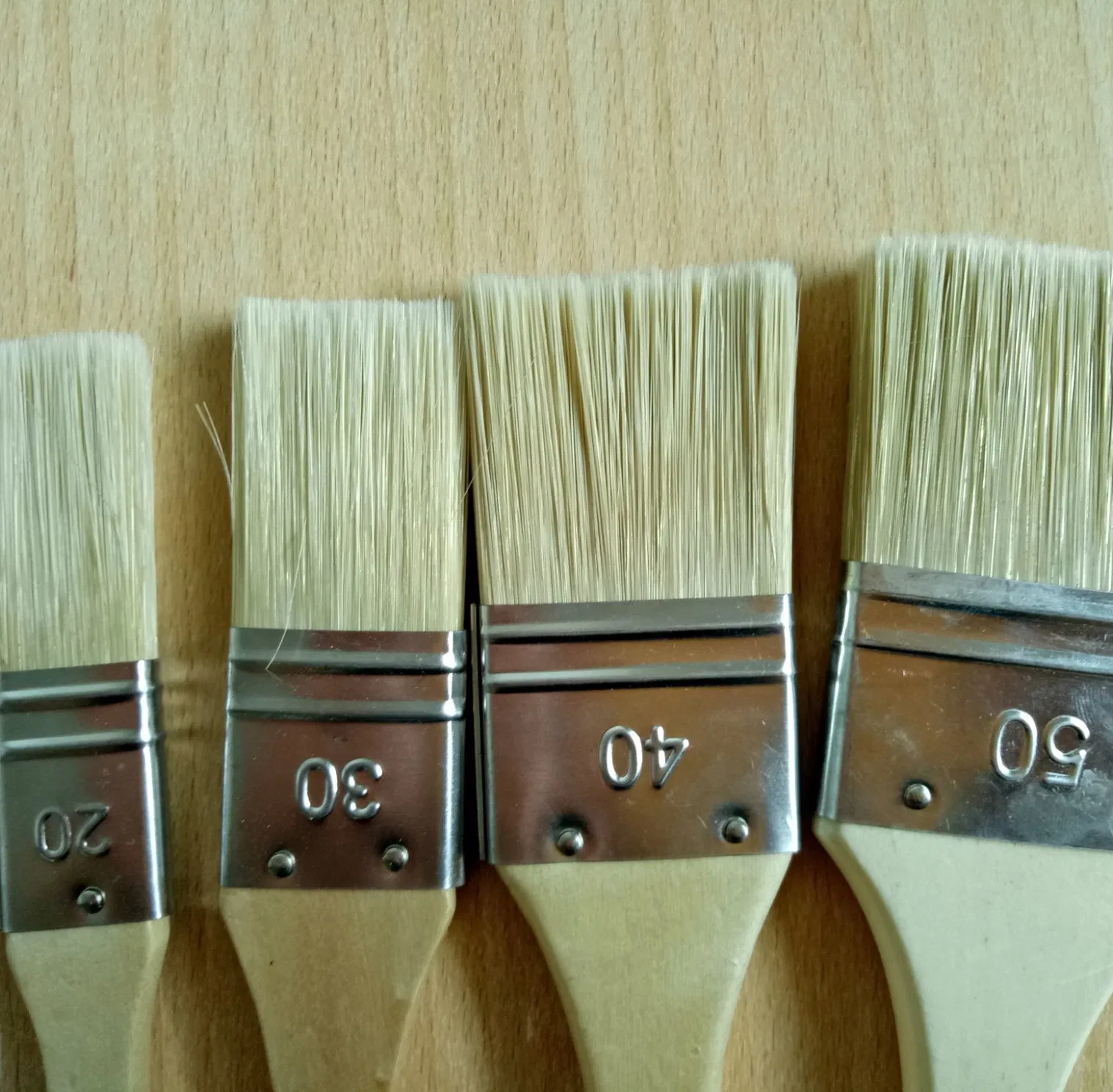 Набор кистей для покраски с деревянной ручкой, 5 шт.