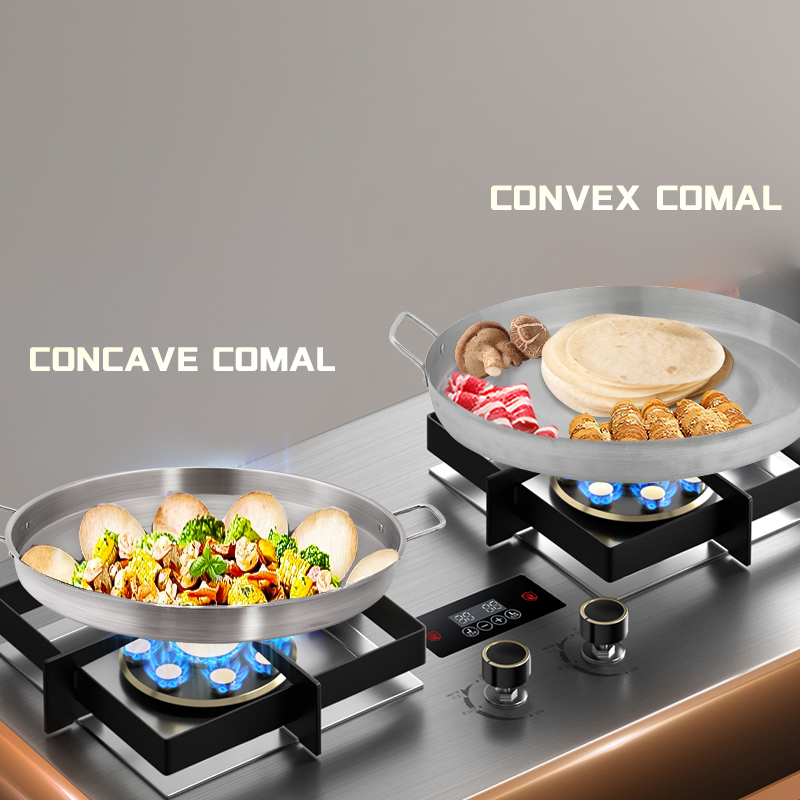 Daosheng Hotsell Factory Price OEM ODM Stainless Steel Concave Grill Comals Griddle Non Stick Convex Frying Pan