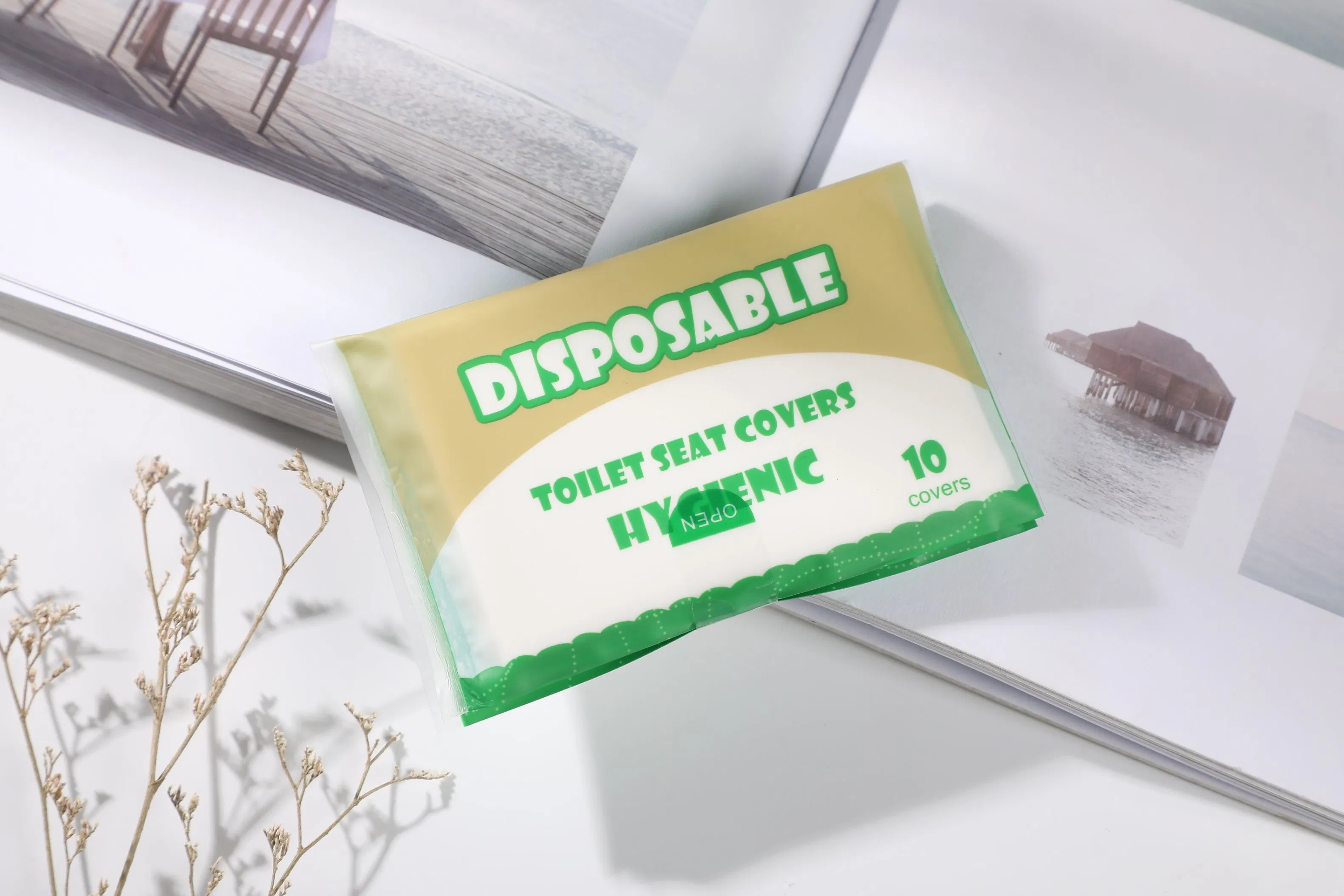 Custom Price 1/2 Half Fold Disposable Toilet Seat Cover Paper Manufacturer