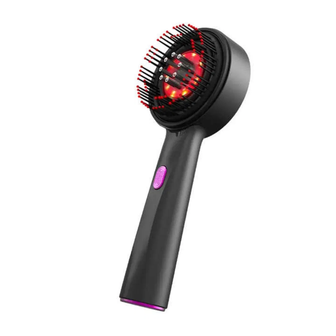 Waterproof Infrared Red Light Shiatsu Massage Microcurrent Laser Comb Scalp Massager for Hair Growth with Oil Applicator