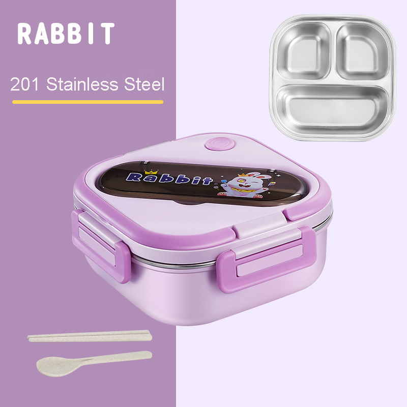 201 Stainless Steel Thermal Insulated Cartoon Bento Lunch Box