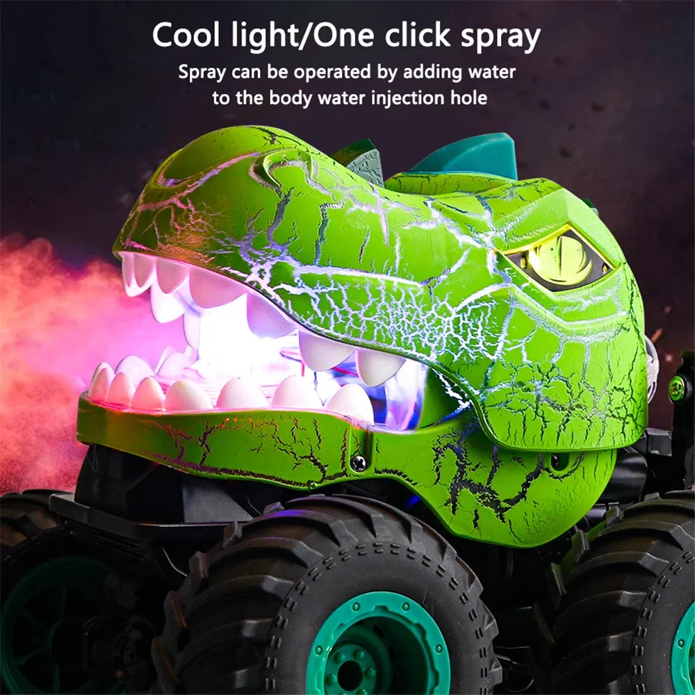 High Quality 2.4G RC off-Road Car Spray Dinosaur Toy with Light and Sound Effects for Kids Boys