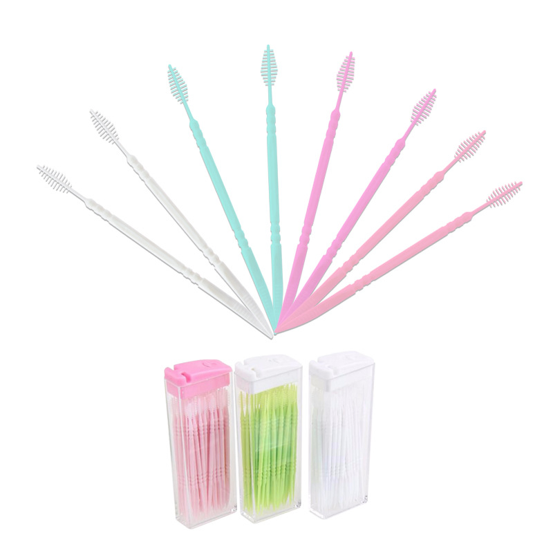 Disposable Double Headed Plastic Orthodontics Interdental Brush Other Oral Care