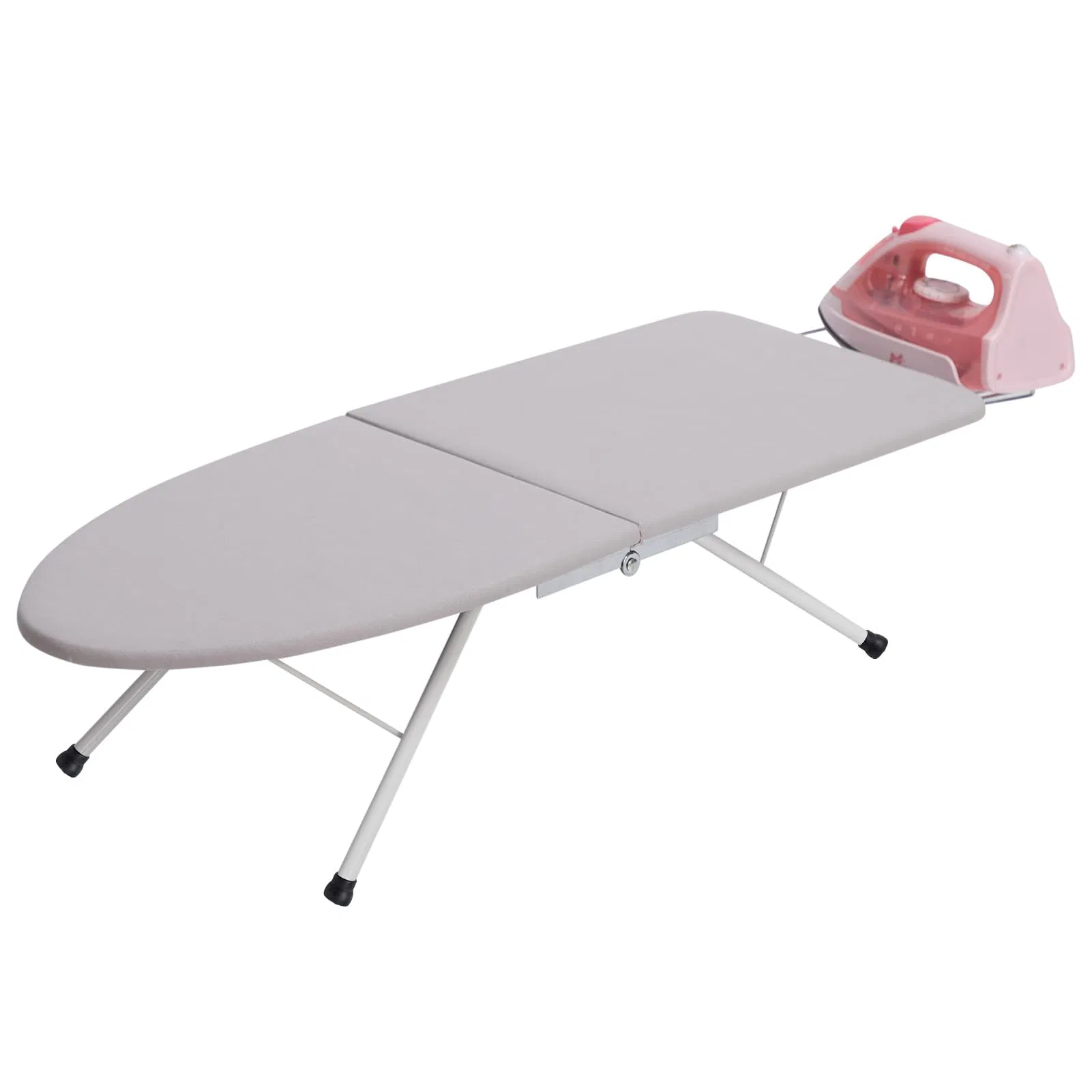 Tabletop Ironing Board Iron Holder Compact Folding Legs Cover Pad Space Saver