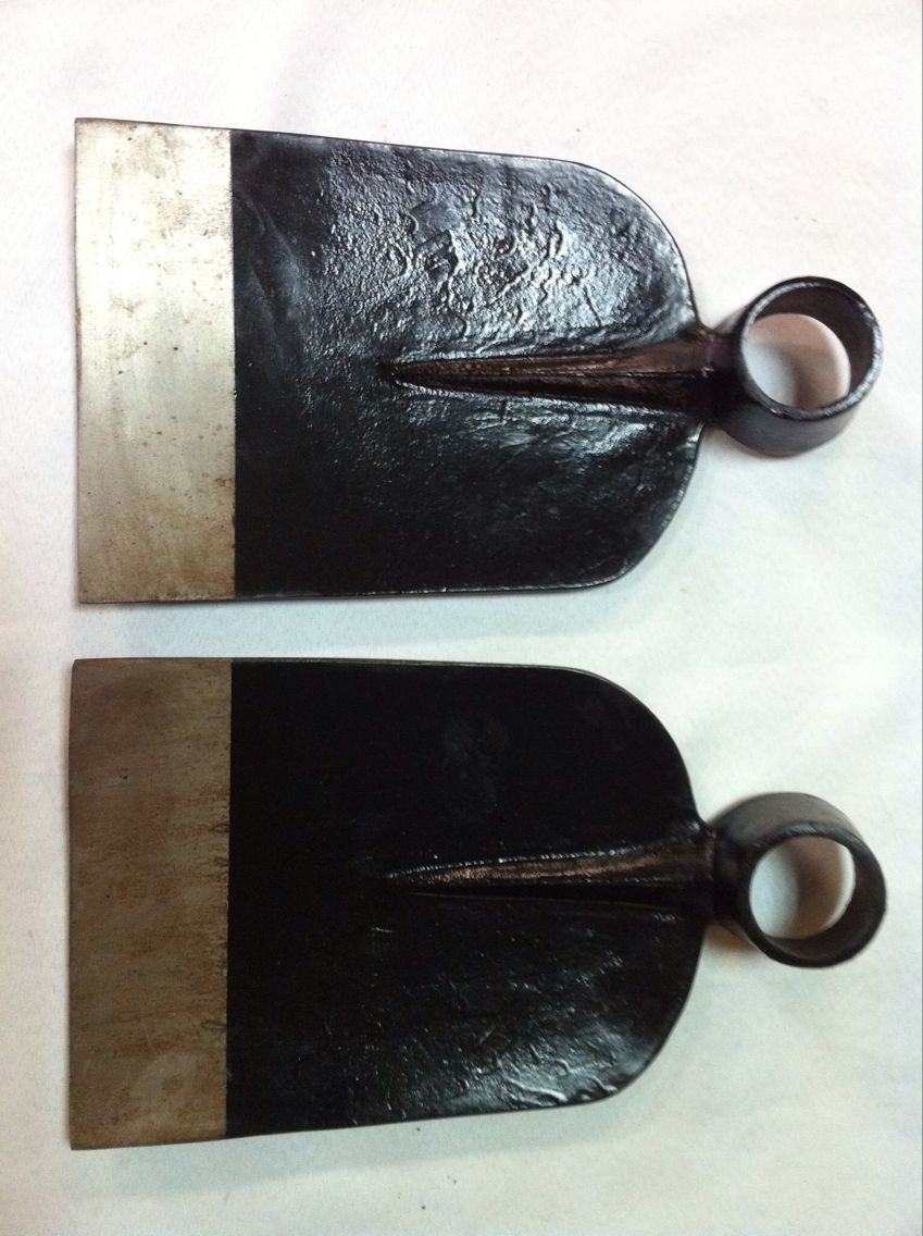 Black & Silver Painted Square Hoe