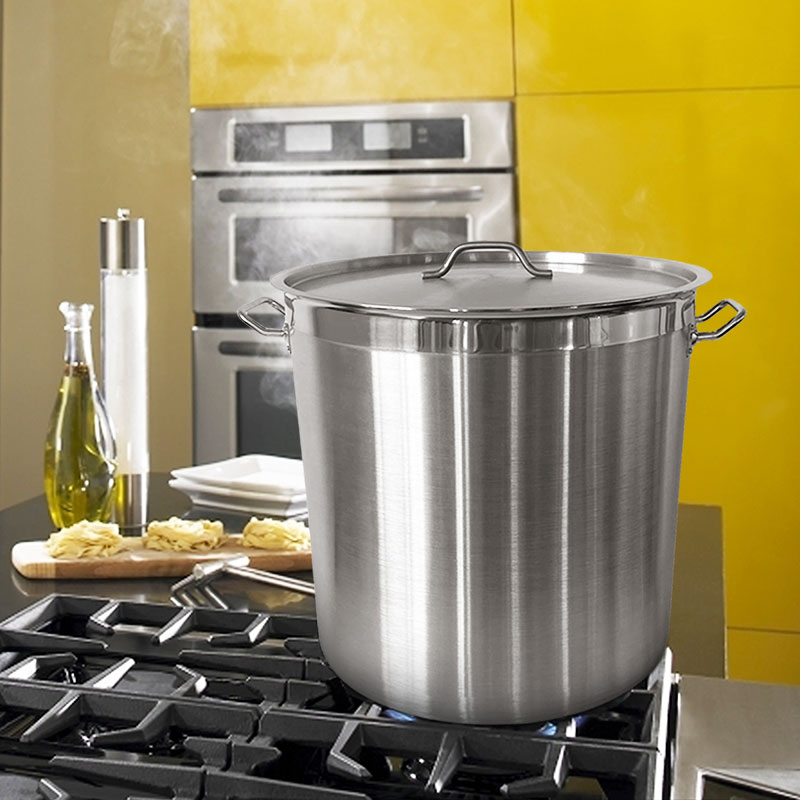 Daosheng Customized Large Easy to Clean Round Stainless Steel Lid Cooking Pot