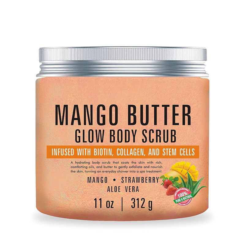 Beauty Cosmetics Exfoliating Cleanses Skin Brightens Skin Moisturizes Collagen Mango Scrub Salt