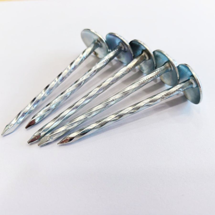 Leak-Proof Shingle Installation Premium Smooth/Twisted Shank Umbrella Head Nail /Concrete Nail /Galvanized Umbrella Head Roofing Nail