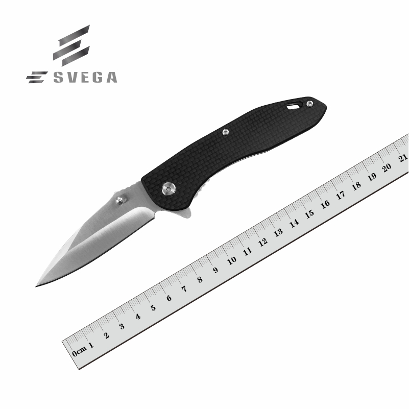 Yangjiang Factory J8147ca Carbon Fiber Outdoor Knives Folding for Camping