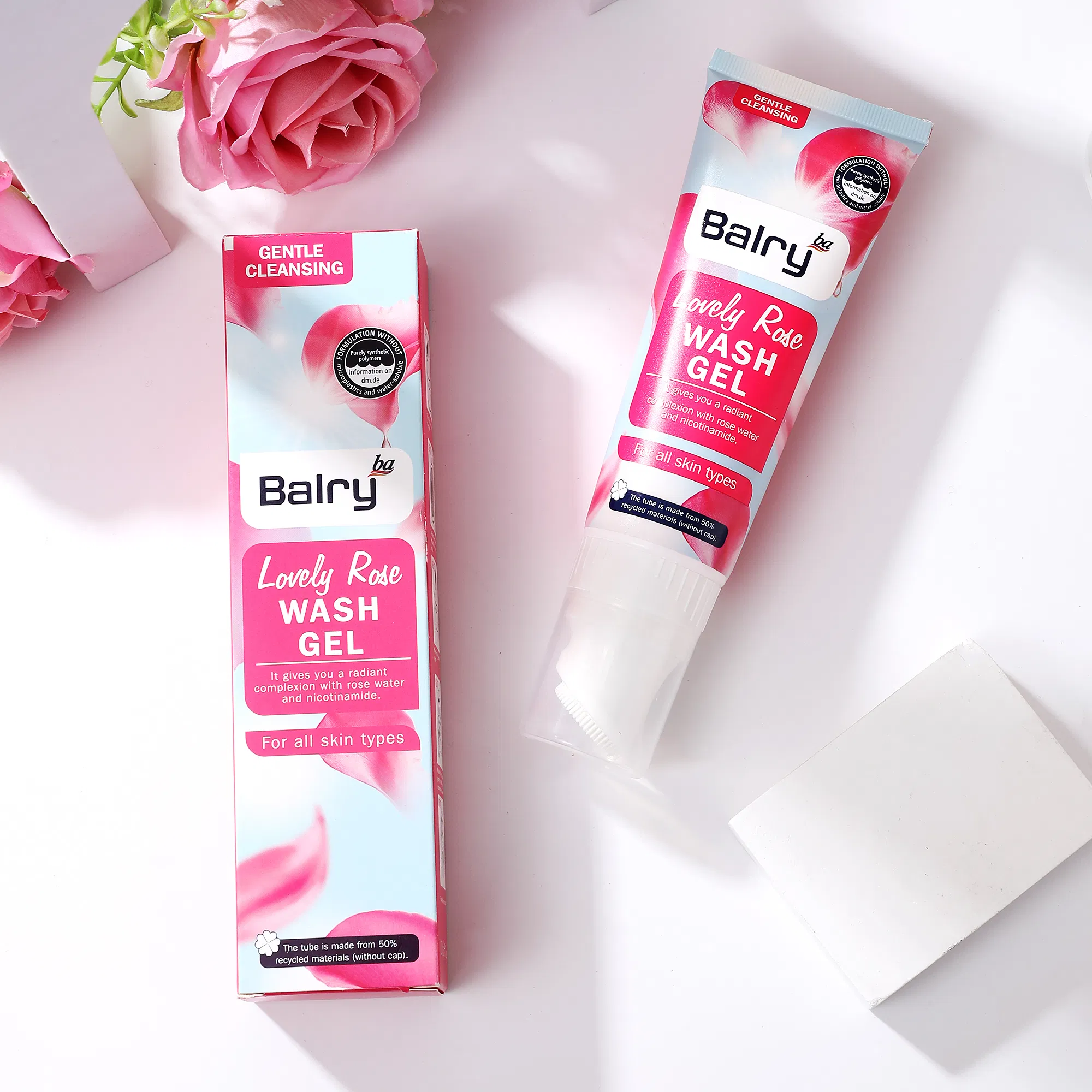 Balry Moisturizing Oil-Balancing Brighten Skin Face Wash Cleanser with Brush
