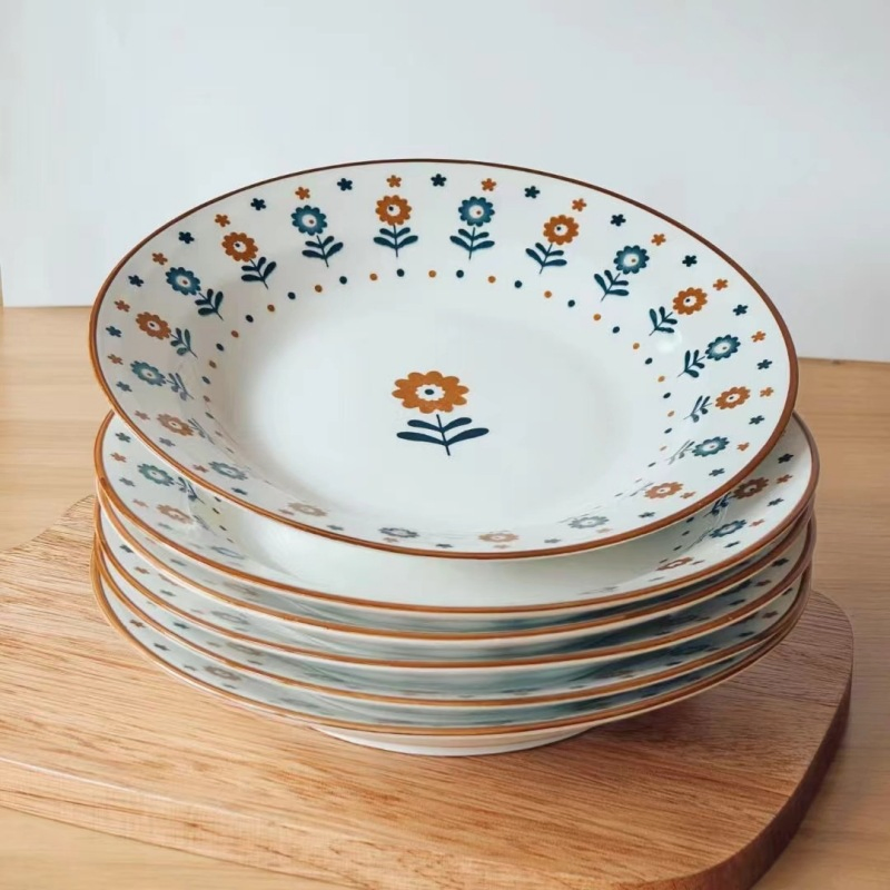 9"Soup Plate Bowl Pad Printing Decals Porcelainware Ceramics Tableware