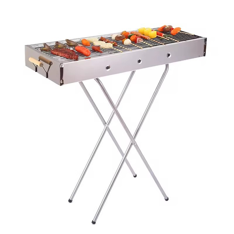 Laser Cut Portable Collapsible Wood Burning Outdoor Camping BBQ Grill Fire Pit