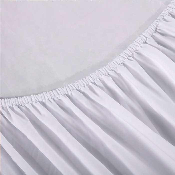 White Waterproof Single Bed Mattress Protector Hotel Bed Cover King Size
