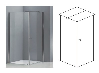 Rsqa-1000 Hot Selling High Quality Portable Hinge Shower Door Shower Enclosure