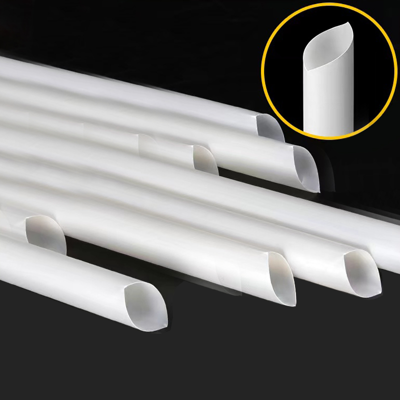 White and Clear Color Straight Plastic Free Cornstarch PLA Drinking Straw