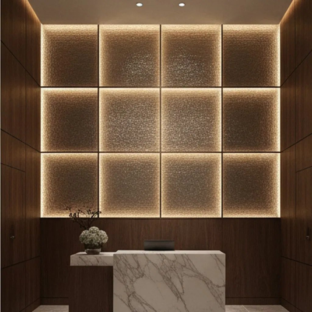 Decorative Bathroom Tabletop Glass Patterned Durable Laminated Glass