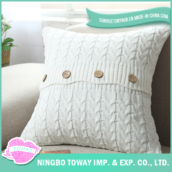 Decorative Pillowcase White Custom Cotton Cushion Cover Wholesale