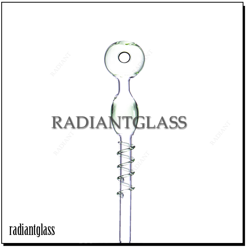 4 Inches Twisted Silk Straight Pot Pyrex Oil Burner Pipe