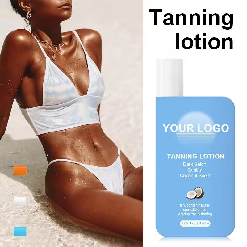Low MOQ Private Label Natural Premium Accelerator Tanning Lotion Cream Tan Bronzer Sunbed Tanning Cream