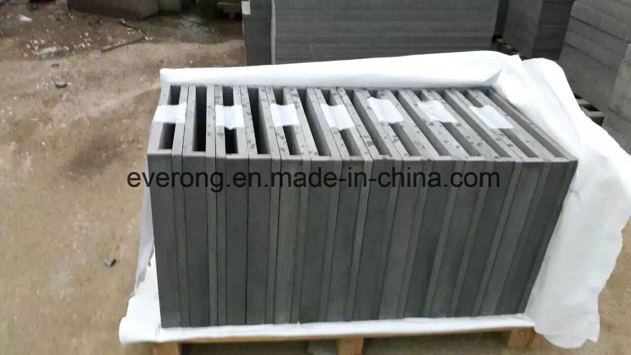 Natural Hannan Black/Grey Basalt Swimming Pool Coping Tile / Border Tile