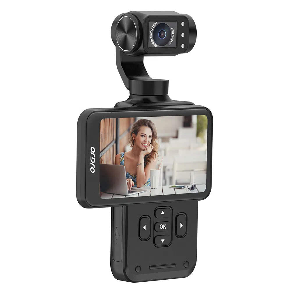 Ordro M5 3 Axis Stabilizer Gimbal 3.5 Inch Rotating Screen Camcorder HD DV Travel Pocket Camera
