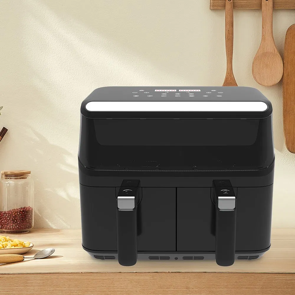 Multi Function Smokeless Oven Cooker Double Pot Digital Smart LED Display Dual Basket Air Fryer Dual Air Fryers