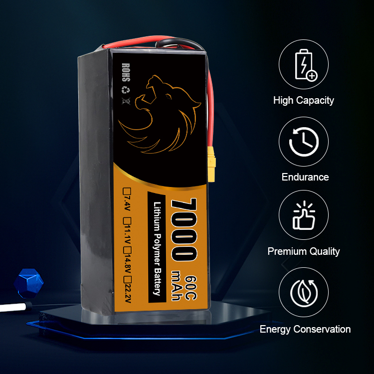 Аккумулятор Lipo LP7000 22.2V 7000mAh для дронов и катеров